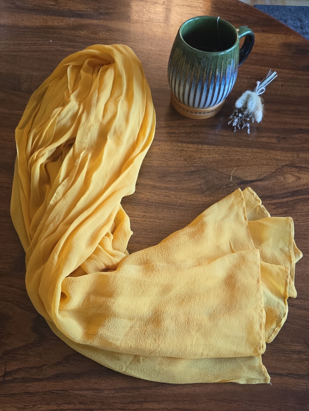 Bright Yellow Lightweight Scarf